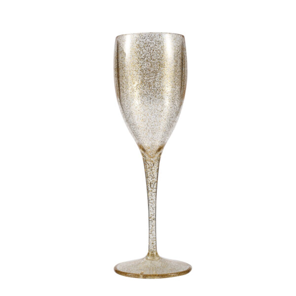Gold-powder-champagne-high-foot plastic-cups