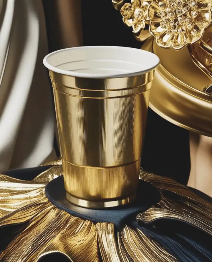 Noble-gold-plastic-wine-cups