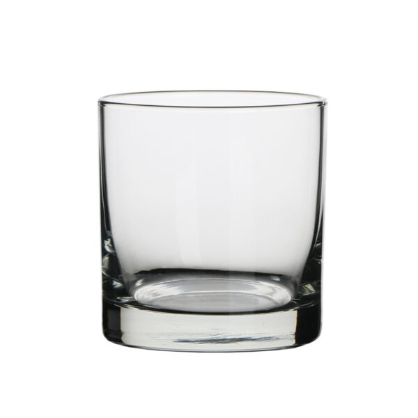 Transparent straight and round plastic wine glasses